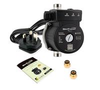 BritTherm S2 12/9-160 Water Pressure Booster Pump 105W | Automatic Inline Circulation System, Stainless Steel, 9m Head, 1.38m³/h | 3/4" Connections, 160mm Port-to-Port