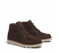 Britton Mills Ankle Boots with Lace-Up Fastening Brown