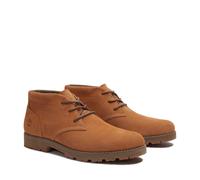 Britton Square Ankle Boots in Suede Brown
