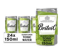 Britvic Low Calorie Elderflower Tonic Water 24 x 150ml Can