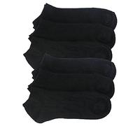 Britwear 24 x Ladies/Women Short Trainer Sport Socks (Cotton Rich) Colour:Black Shoe Size:UK 4-6