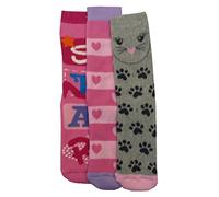 Britwear 3 x Girl Kid Children Gripper Thermal Warm Motif Design Socks Anti Non Slip Grip Sock Size: 4-6