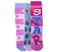 Britwear 6 x Girl Kid Children Gripper Thermal Warm Motif Design Socks Anti Non Slip Grip Sock Size: 12-3