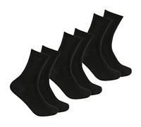 Britwear 6 x Kids Children Boy Girl Bamboo School Socks Colour:Black Size:9-12