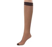 Britwear 6 x Ladies/Women 100% Nylon Knee High Pop Socks with Comfort TopHosiery Size:One Size: Regular Exact Colour:Nearly Black Appearance:15 Denier Appearance