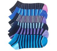 Britwear 6 x Ladies Women Design Pattern Bamboo Trainer Socks No Show Liner Colour:Assorted Size:UK 4-7