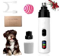 Britwritas Rechargeable USB Charging Electric Pet Nail Grinder - Quiet Dog & Cat Nail Trimmer with replacement heads, Safe Professional Grooming Tool for Small/Large Dogs Puppies Kittens (Standard)