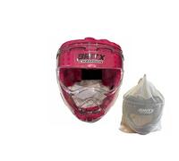 BRITX Creation Field Hockey Corner Face Mask 3 Layers Foam Padded Transparent Shell Elasticated Adjustable Strap Full Face Protection (Pink)