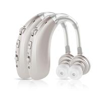 Britzgo audio device suitable for the elderly, equipped with an intelligent noise-canceling chip, delivers clear sound quality and is designed for extended wear (2, Silver)