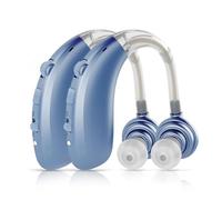 Britzgo audio device suitable for the elderly, equipped with an intelligent noise-canceling chip, delivers clear sound quality and is designed for extended wear (2, Blue)