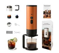 Brivona 3-in-1 Portable Coffee Maker, Travel Coffee Maker with Big&Small Capsules/Ground Coffee, High-Pressure Extraction, Self-Heating with USB-C, for RV, Hiking, Office (#A)
