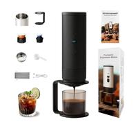 Brivona 3-in-1 Portable Coffee Maker, Travel Coffee Maker with Big&Small Capsules/Ground Coffee, High-Pressure Extraction, Self-Heating with USB-C, for RV, Hiking, Office (#E)