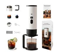 Brivona 3-in-1 Portable Coffee Maker, Travel Coffee Maker with Big&Small Capsules/Ground Coffee, High-Pressure Extraction, Self-Heating with USB-C, for RV, Hiking, Office (#F)