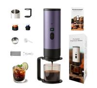 Brivona 3-in-1 Portable Coffee Maker, Travel Coffee Maker with Big&Small Capsules/Ground Coffee, High-Pressure Extraction, Self-Heating with USB-C, for RV, Hiking, Office (#D)