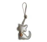 BRIWAD Leather Cat Silver Bag Charm Purse Charms for Handbags Backpack Tote Bags,Cute Designer Bag Charms Bag Accessories Charm