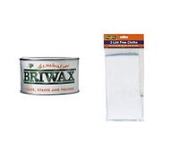 Briwax Original Spanish Mahogany Wax Furniture Polish 400g with 3 Pack of Linf Free Cloths
