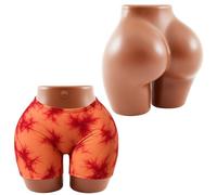 Briwooody 1 Pcs Brazilian Curvy Hip BBL Mannequin Half Body African American Female for Panty Underwear Clothing Form Display