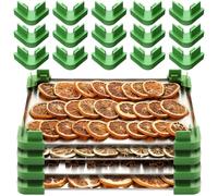 Briwooody 16 Pcs Original Tray Stackers Compatible with Harvest Right Freeze Dryer Trays - Stacks 5 Trays - Green - Freeze Dryer Machine Accessories - Dried Food Storage