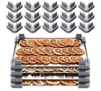 Briwooody 16 Pcs Original Tray Stackers Compatible with Harvest Right Freeze Dryer Trays - Stacks 5 Trays Freeze Dryer Machine Accessories - Dried Food Storage (Gray)