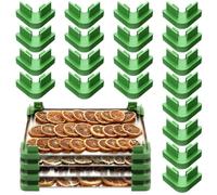 Briwooody 20 Pcs Original Tray Stackers Compatible with Harvest Right Freeze Dryer- Stacks 5 Trays Freeze Dryer Machine Accessories - Dried Food Storage (Green)