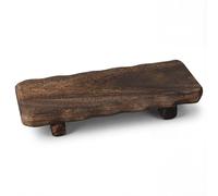 Briwooody 22 x 9 Inch Large Decorative Found Wood Board Farmhouse Wood Riser Pedestal Stand for Kitchen Bathroom Counter, Rustic Wooden Board for Plant, Jewelry, Vanity, Candle