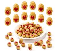 Briwooody 60 Pcs Positive Resin Potato Bulk Inspirational Potato Tiny Potatoes Realistic Emotional Support Valentines Gifts Mini Vegetable Decor for Employee Students Teacher Coworker (Heart)