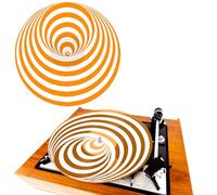 Briwooody Acrylic Turntable Mat Platter Slipmat for 12" Vinyl Vintage Record Player Acrylic Slipmat for Vinyl LP Record Players Antistatic Cover Improves Sound Turntable Accessories(Orange)