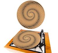 Briwooody Cork Turntable Mat/3mm Thick for Better Sound Support on 11.8 Inches Vinyl LP Record Player Turntable Slipmat Psychedelic Geometric for Vinyl Record(Dots Art)