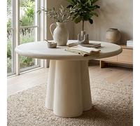 Brix Clubs Dining Table - 130cm - 4 Seater - Round - Pedestal - Sandy - Concrete