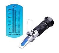 Brix Refractometer with ATC Digital Handheld Refractometer for Homebrew Wort Beer Wine Fruit Sugar, Dual Scale-Specific Gravity 1.000-1.130 and Brix 0-32% (Black)