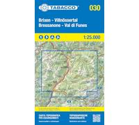 Brixen/Bressanone / Val di Funes (030): Tabacco Wanderkarte 1:25000