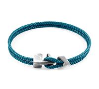 Brixham Silver and Rope Bracelet ANCHOR & CREW Blue 19cm