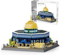 BrixStation Building Blocks Set, 983 Pieces Dome of the Rock, Masjid Al-Aqsa Jerusalem Model Building Blocks Kit, Landmark Architecture Mirco Bricks Model Set for Kids and Adult
