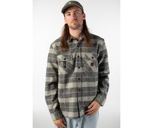 Brixton - Bowery Heavy Weight Flannel Black/Charcoal - Shirt - black - L - 100% Cotton L