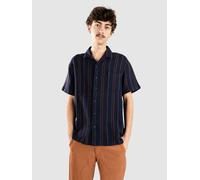 Brixton Bunker Waffle Stripe Shirt washed navy stripe M