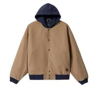 Brixton Canvas Hooded Bomber Jacket - Khaki/Mood Indigo, Khaki/Mood Indigo, Large