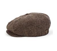 Brixton Cap Hut Schiebermütze Brood Brown Khaki Herringbone