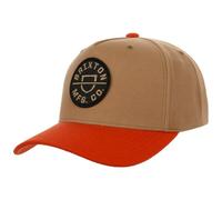 BRIXTON Crest X MP Snapback Cap Baseball Curved Brim (One Size - red)