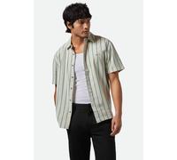 Brixton - Cru Stripe Beige/Pine Needle/Aquatic Gree - Shirt - beige - XL - 60% Cotton, 40% Viscose,Viscose XL