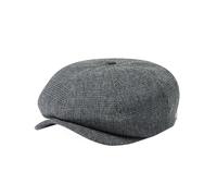 BRIXTON Hats Brood Prince of Wales Check Newsboy Cap - Charcoal - Large-60cm