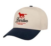 BRIXTON Leisure Activity Snapback Cap Baseball Curved Brim (One Size - White)