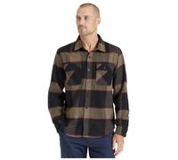 BRIXTON Men's Bowery Button Down Shirt, Heather Grey/Charcoal, Medium