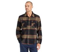 BRIXTON Men's Bowery Button Down Shirt, Heather Grey/Charcoal, Medium