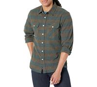 BRIXTON Men's Flanella Bowery L/S Button Down Shirt, Ocean, L
