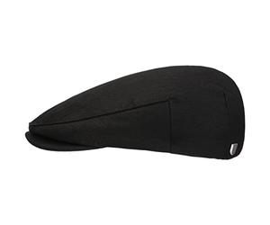 BRIXTON Men's Hooligan Driver Snap Hat Newsie Cap, Black Herringbone, L