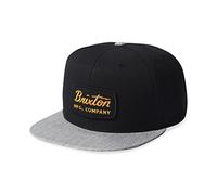 BRIXTON Men's Jolt Medium Profile Snapback Hat Baseball Cap, Black/Heather Grey, One Size