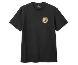 BRIXTON Men's Rival Ii Short Sleeve Standard T-Shirt, Black/Orange, L