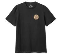 BRIXTON Men's Rival Ii Short Sleeve Standard T-Shirt, Black/Orange, Medium