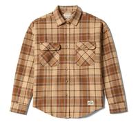 Brixton - Women's Bowery Vintage L/S Overshirt - Shirt size S, sand/brown