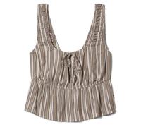 Brixton - Women's The Abigail Tie Top Viscose - Top size XS, brown/grey